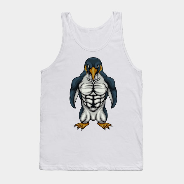 Muscular Penguin Tank Top by JagatKreasi